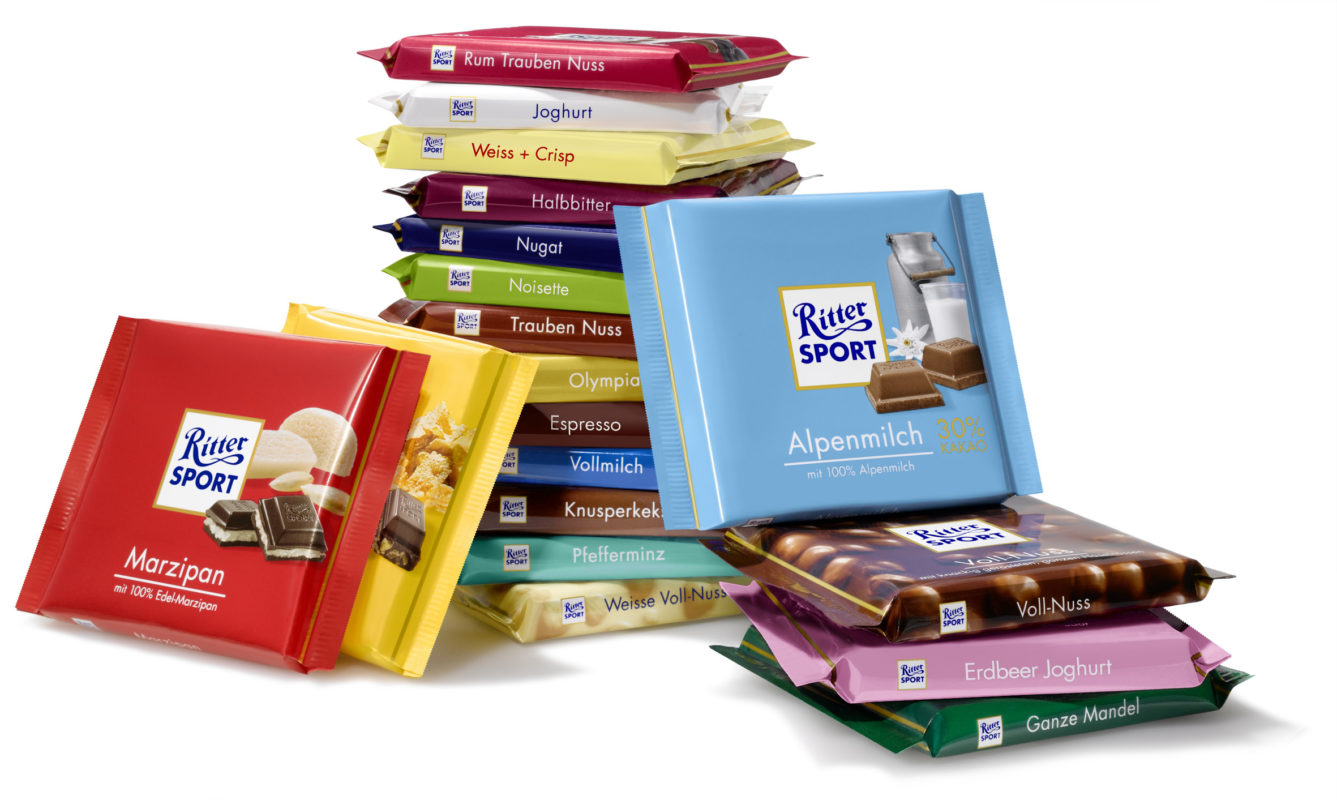 Ritter Sport Chocolate Alemán Kaufhaus