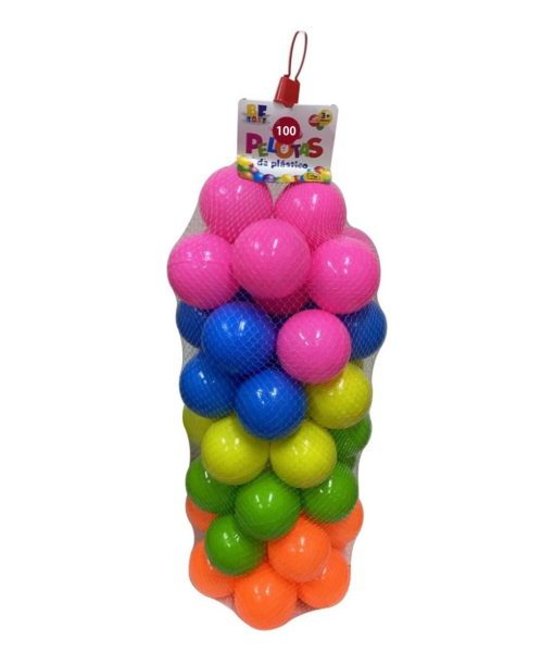 100 Pelotas de Plástico en Malla