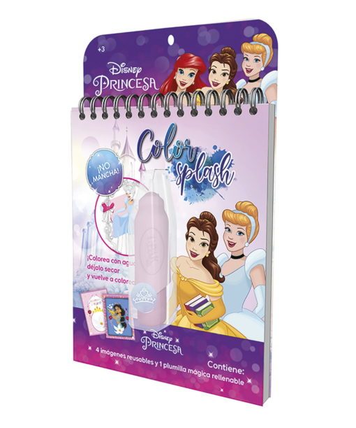 Libreta Color Splash con Pluma Mágica Disney Princesa